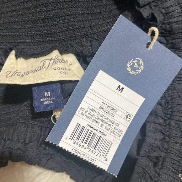 Universal Thread Boho Prairie Dress Small Long Black Smocked Embroidered‎ Maxi M - Picture 9 of 11